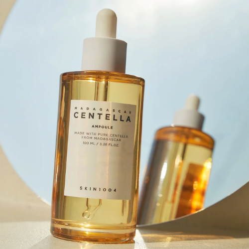 Applying SKIN1004 Centella Ampoule on irritated skin