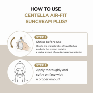 Application of SKIN1004 Suncream Plus on red or irritated skin