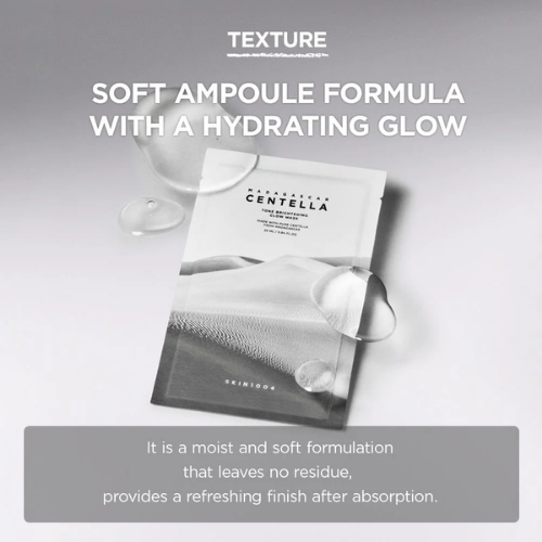 Sheet mask texture displayed out of the packaging