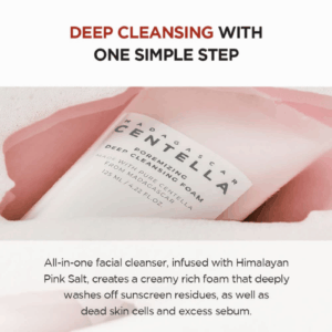 Cleanser displayed beside skincare routine products for oily skin