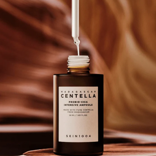 SKIN1004 Ampoule on bathroom shelf