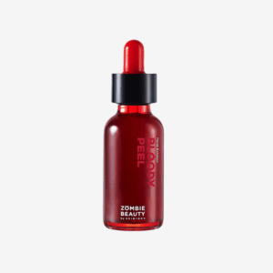 Zombie Beauty Bloody Peel bottle with red exfoliating serum