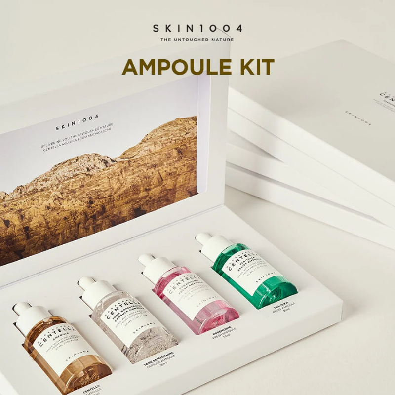 SKIN1004 Centella Ampoule Kit 4 mini ampoules lineup