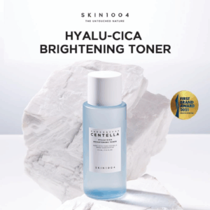 Before and after results of using SKIN1004 Brightening Toner for uneven skin tone