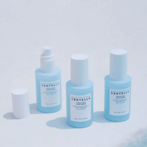 Gel-like texture of SKIN1004 Blue Serum on skin