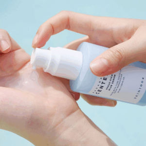 applying cooling serum for sensitive skin after sun exposure