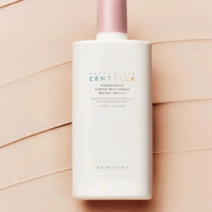 SKIN1004 Velvet Finish Sunscreen in full daily skincare routine layout